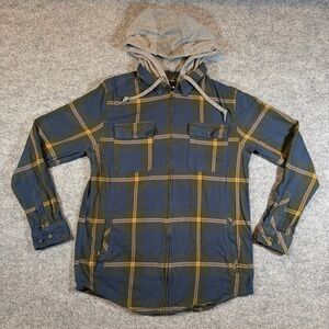 Empyre Chancer Hooded Flannel Shirt Jacket Mens L